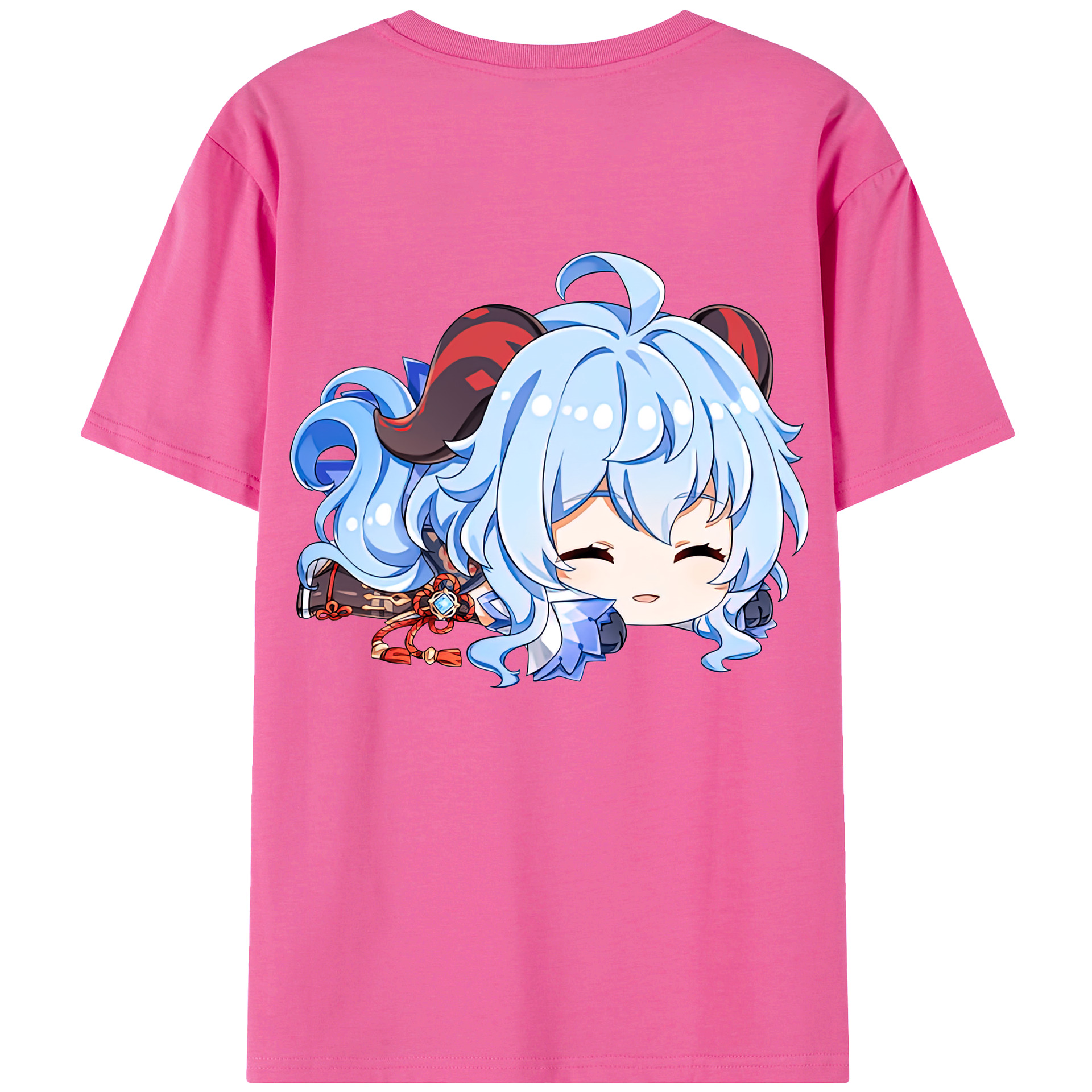 げんし神 甘雨 かんう genshin Ganyu レディース半袖Tシャツ(バックプリント)
